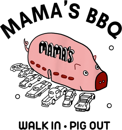 Mama's BBQ Walk In Pig Out Sunny Summer Hat