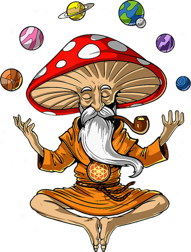 Mushroom Buddha Zen Yoga Meditation Psychedelic Hippie Fungi Women's Tank Top