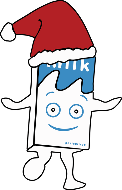 Milk Carton Christmas Kids Sweatshirt