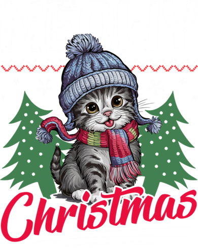 Meowy Christmas Cute Gift Coaster