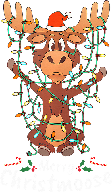 Merry Christmoose Christmas Moose Xmas Tree Lights Gifts  Tote Bag