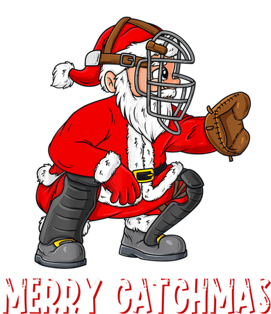 Merry Catchmas Christmas Santa Claus Baseball Catcher Xmas Gift Doggie Tank