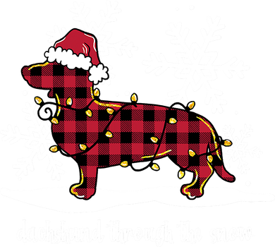 Merry Christmas Dachshund Dog Through The Snow Toddler Long Sleeve