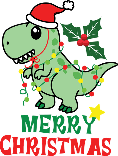 Merry Christmas Dino Holiday Doggie Tank
