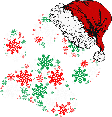 Merry Christmas Dog Paws Lights Santa hat Snowflake Xmas Mousepad