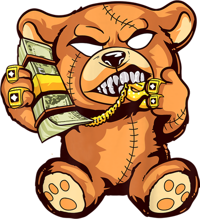 Money Calling Hip Hop Teddy Bear Gangster Rap Drip Swag Dope Toddler Hoodie