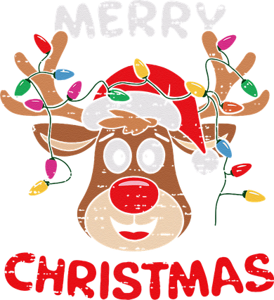 Merry Christmas Reindeer Lights Red Santa Hat Xmas Family Women's Sweatshirt