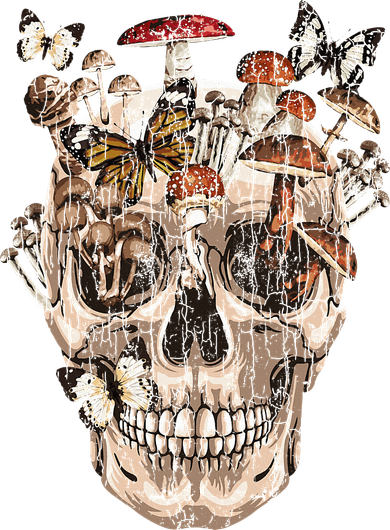Mushroom Collector Skull Gift Kids Long Sleeve Shirt