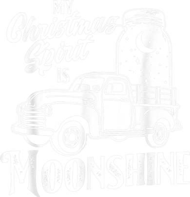 My Christmas Spirit Is Moonshine Vintage Truck & Liquor Jar Kids T-Shirt