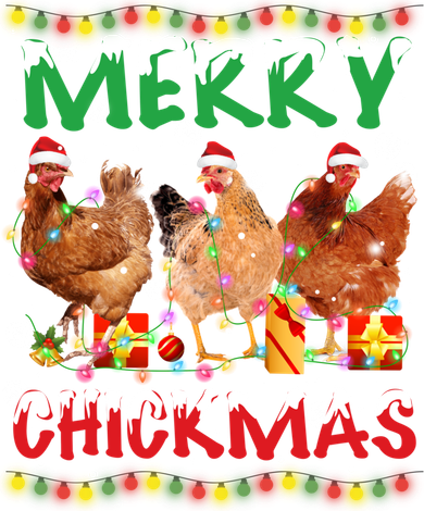 Merry Chickmas Santa Hat Chicken Lovers Merry Christmas Cool Gift Doggie Tank