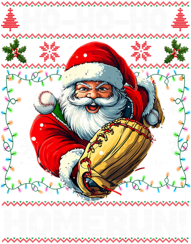 Merry Christmas Santa Playing Baseball For Ballplayers Doggie Tank
