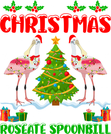 My Christmas Spirit Is Roseate Spoonbill Wearing Santa Hat Gift Golf Towel