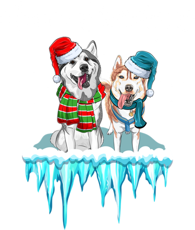 Merry Christmas Siberian Husky Chistmas Season Gift Women's Hoodie