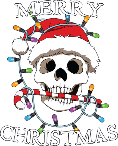 Merry Christmas Skull Skeleton Toddler T-Shirt