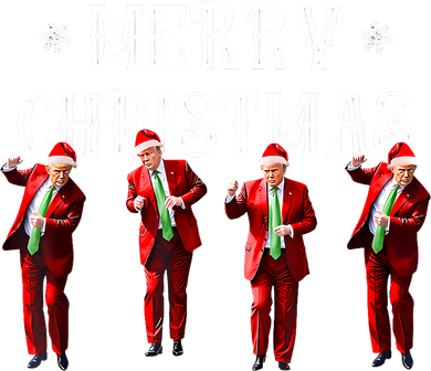 Merry Christmas Trump Pajamas Holiday Kids Long Sleeve Shirt