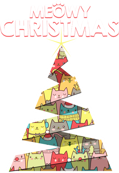 Meowy Christmas Tree For Cat Lovers Sweatshirt