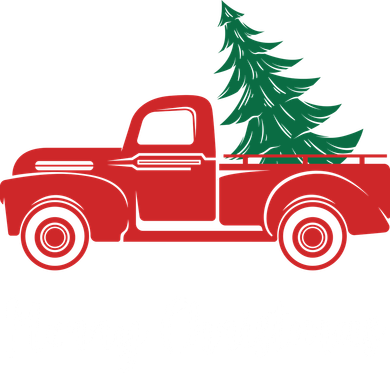 Merry Christmas Tree and Truck Doggie Tank
