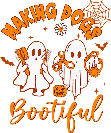 Making Dogs Bootiful Funny Halloween Dog Grooming Groomer Button