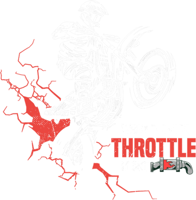 Motocross Dirt Bike When In Doubt Throttle It Out Gift Dirtbike Gift Kids Hoodie