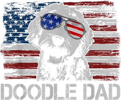 Mens Doodle Dad Goldendoodle Dog American Flag 4th Of July Women's Tank Top