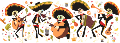 Day Of The dead Mariachi  Bucket Hat