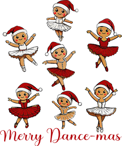 Merry Dancemas Gingerbread Dancer Ballet Christmas Women's Sweatshirt
