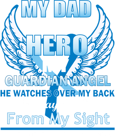 My Dad Hero Guardian Angel Never Gone From My Heart Golf Towel