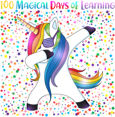 100 Magical Days of Learning Dabbing Unicorn Kids T-Shirt