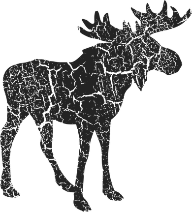 Moose Distressed Print Gift Vintage Moose Gift Women's T-Shirt