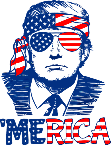Merica Donald Trump 4th Of July Patristic American Flag Women's Hoodie