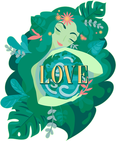 Mother Earth Hugging Earth Love Earth Day Bucket Hat