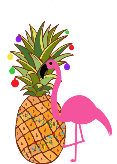 Mele Kalikimaka Flamingo Christmas Doggie Tank