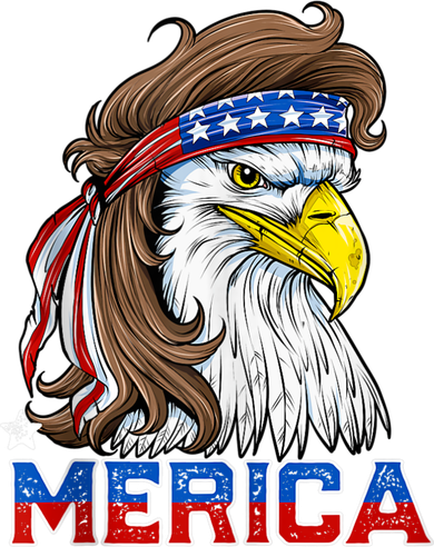Merica Eagle Mullet 4th Of July Men Women American Flag USA Toddler Hoodie