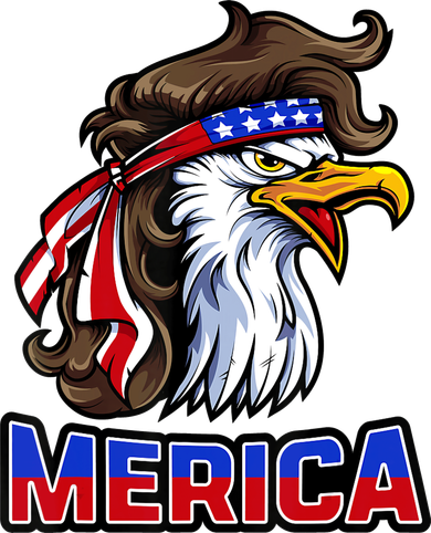 Merica Eagle Mullet 4th Of July American Flag Toddler Hoodie