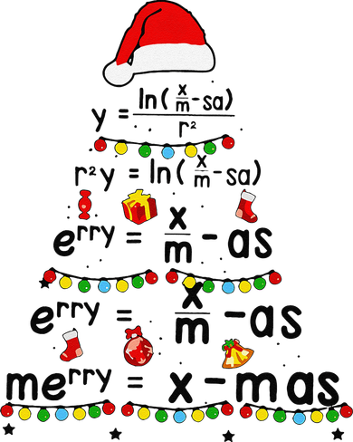Math Equation Merry Xmas Funny Math Teacher Christmas Humor Ceramic Ornament