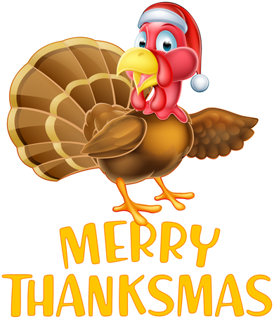 Merry Thanksmas Turkey Button
