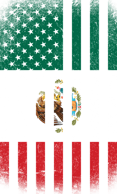Vintage Mexican Flag Ceramic Ornament