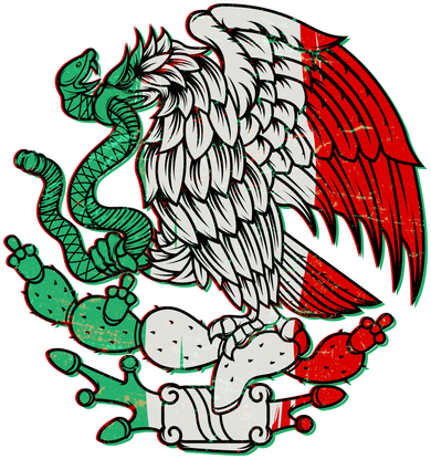 Vintage Mexico Eagle Symbol Santa Hat