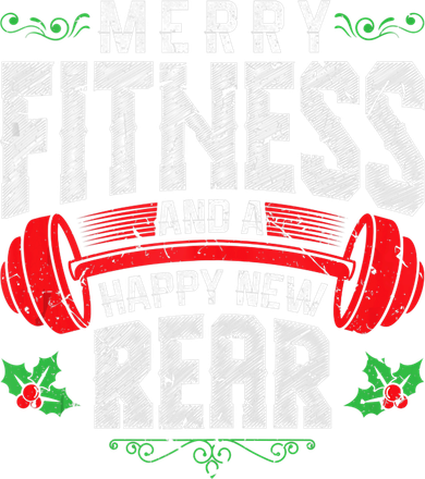 Merry Fitness And A Happy New Rear Funny Christmas Exercise Tank Top Mousepad