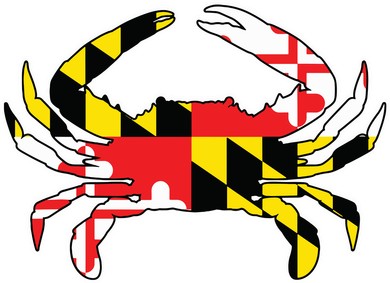 Maryland Flag Blue Crab Gift Doggie Tank