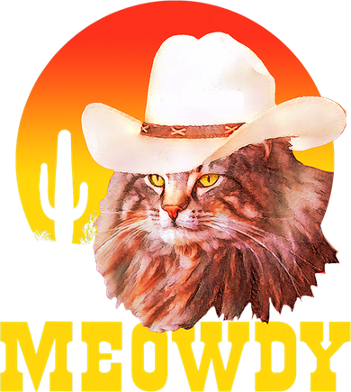 Meowdy! Funny Country Music Cat Cowboy Hat Vintage Hooded Wearable Blanket
