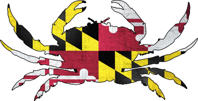 Maryland Flag Crab Coaster