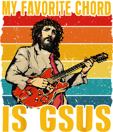 My Favorite Chord Is Gsus Jesus Playing Guitar Vintage Bucket Hat