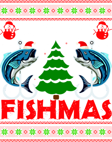 Merry Fishmas Funny Fish Fishing Ugly Christmas Hat