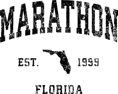Marathon Florida Fl Vintage Athletic Black Sports Design Doggie Tank