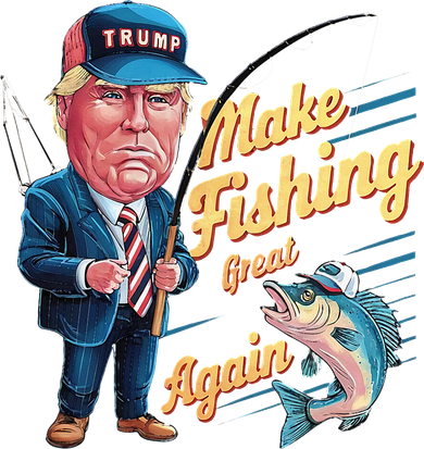 Make Fishing Great Again Trump Funny Fisherman Angler Ornament
