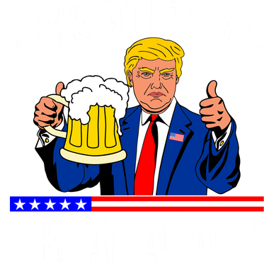 Make 4th of July Great Again! Donald Trump Beer USA Bucket Hat