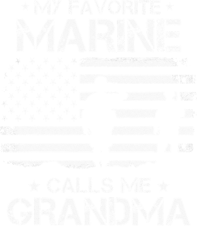 My Favorite Marine Calls Me Grandma USA Flag Women's T-Shirt