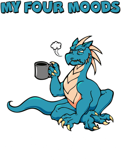 My Four Moods Cranky Coffee Dragon Polo