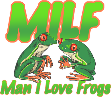 Milf Man I Love Frogs Funny Baby Bodysuit